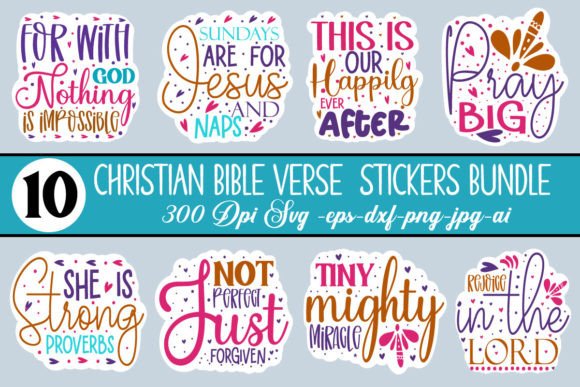 Christian Bible Verse Sublimation Sticke: Graphics and Crafts for Branding