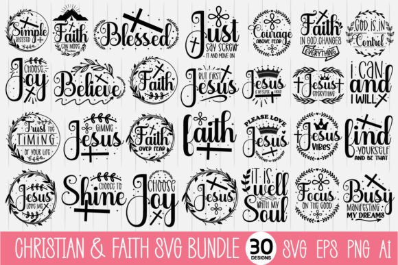 Christian Faith SVG Bundle: Graphics & Crafts for Handmade Goods