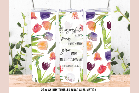Christian Spring 20 Oz Tumbler Wrap