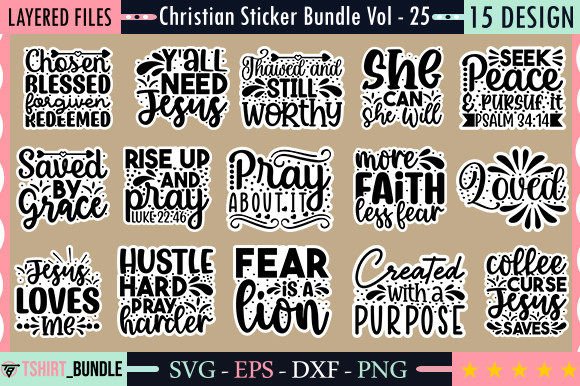 Christian Sticker Bundle Vol - 25: A Designer’s Honest Take on Real Embroidery Use