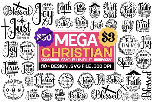Christian SVG Bundle: Motivational SVG Designs