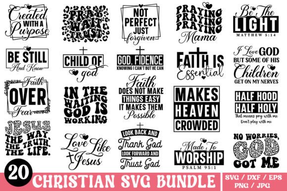 Christian SVG Graphics for Crafts & Brand Design