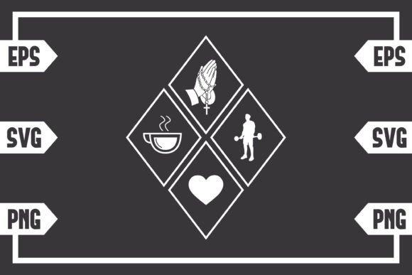 Coffee Jesus Heart and Fitness: Graphics & Crafts Asset Review