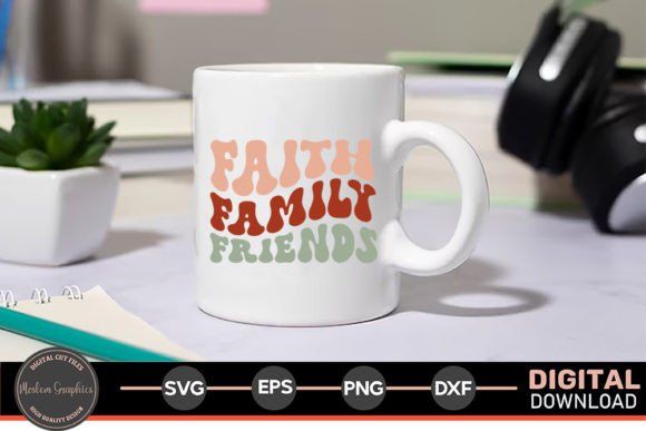 Faith Family Friends - Jesus Retro SVG