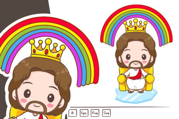 Jesus Cartoon Graphics & Illustrations for Branding