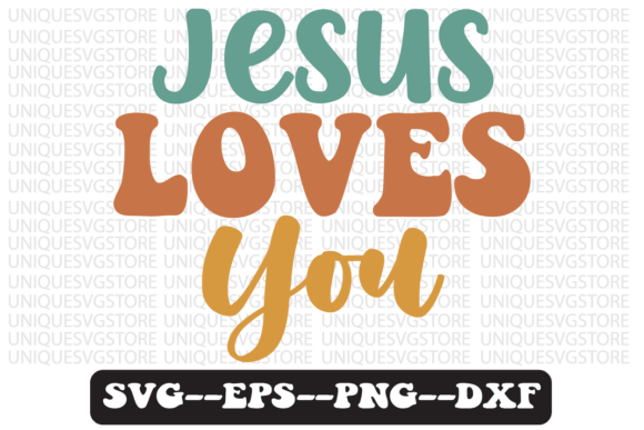 Retro Christian Graphics for Crafts: Jesus Loves You Quote Review