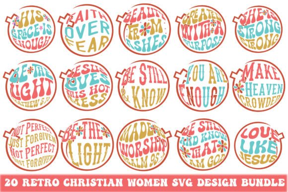 Retro Christian Women SVG Design Bundle: Graphics for Crafts