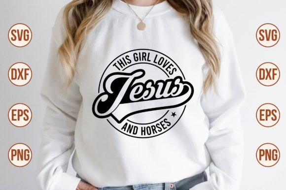This Girl Loves Jesus and Horses Svg